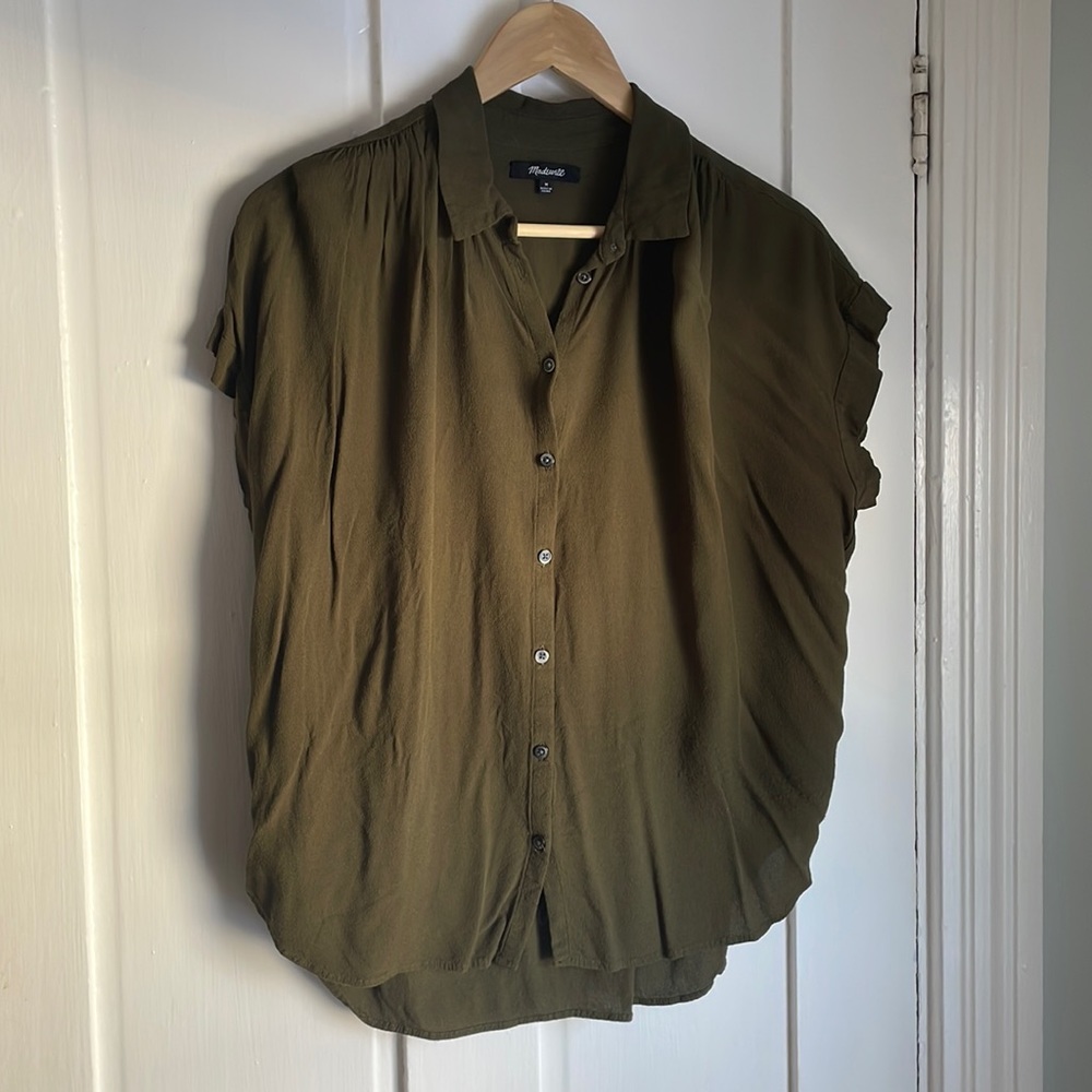 Madewell Central Shirt Army Green M